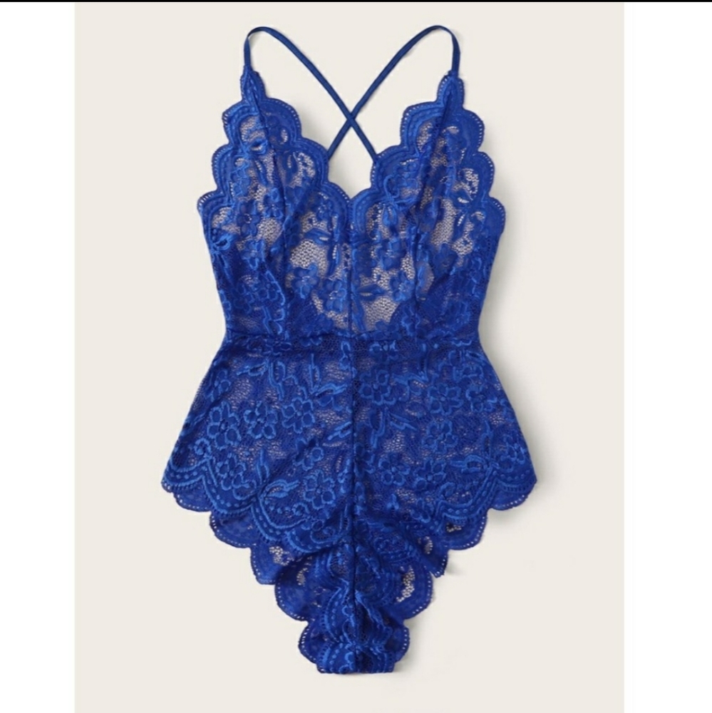 🥳🎈HOST PICK!🎈🥳 ‼️FINAL PRICE!‼️ 💙 BLUE LACE TEDDY 💙 - Picture 1 of 4